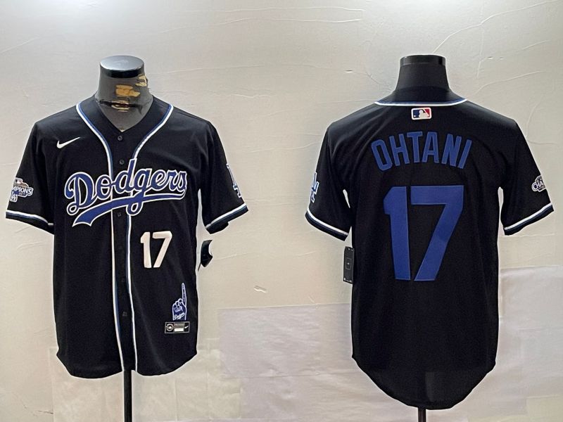 Men Los Angeles Dodgers #17 Ohtani Black Game 2024 Nike MLB Jersey style 12022->los angeles dodgers->MLB Jersey